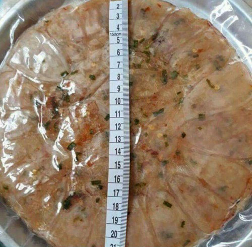 Kích thước Bánh tráng mực sữa Cà Mau