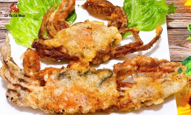 Cua Cà Mau chiên giòn cho cảm giác giòn rụm khi ăn