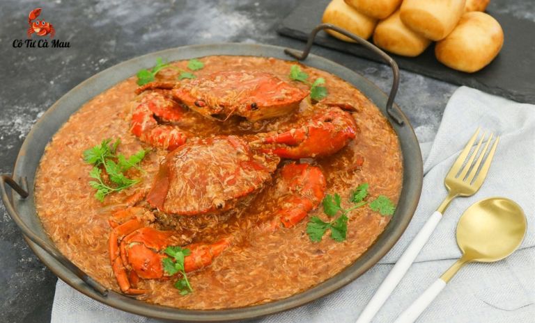 Gạch cua sốt cà mang đến hương vị đậm đà