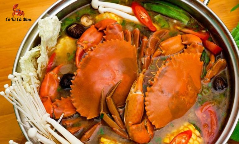 Hương vị đậm đà của lẩu cua Cà Mau thích hợp những ngày lạnh